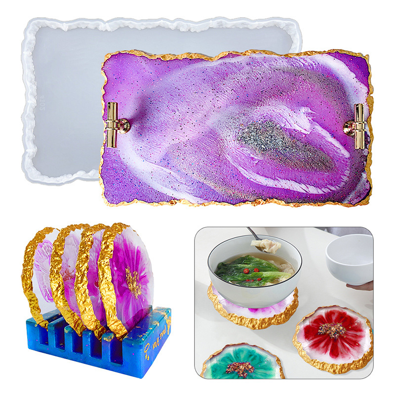 Resin Craft Ideas - DM413 Drusy Sottobicchiere Stampo in resina